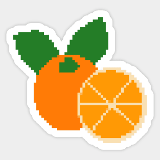 Oranges Fruit Pixel Art Sticker